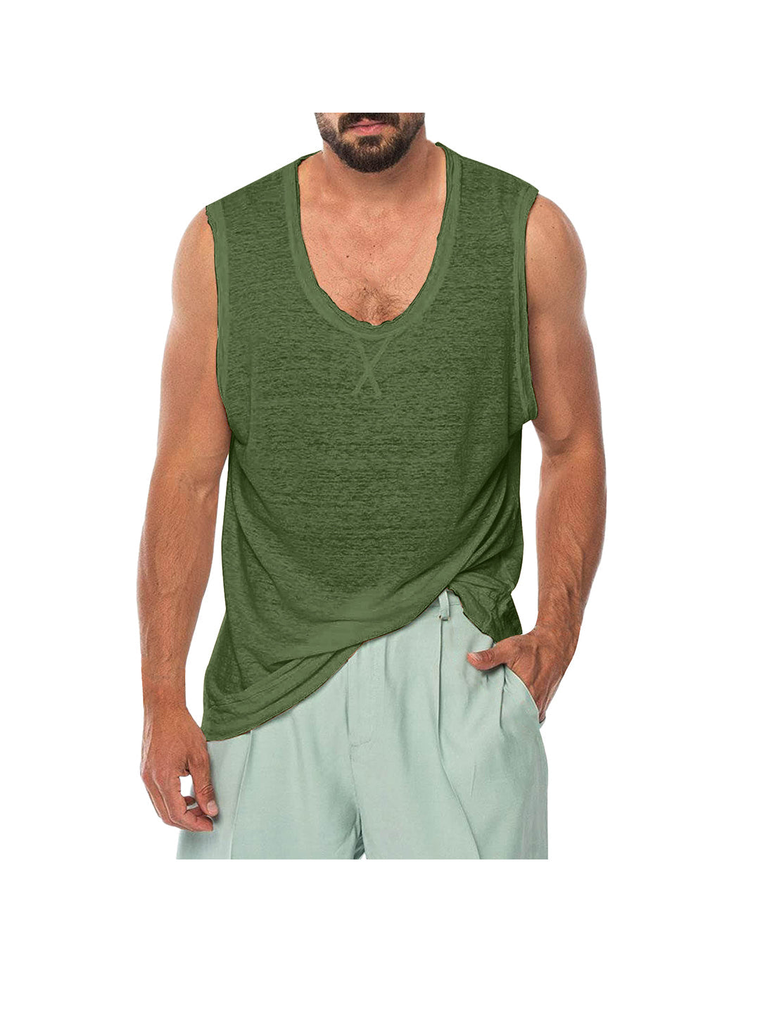 Virgil Cationic Fabric Crew Neck Vest