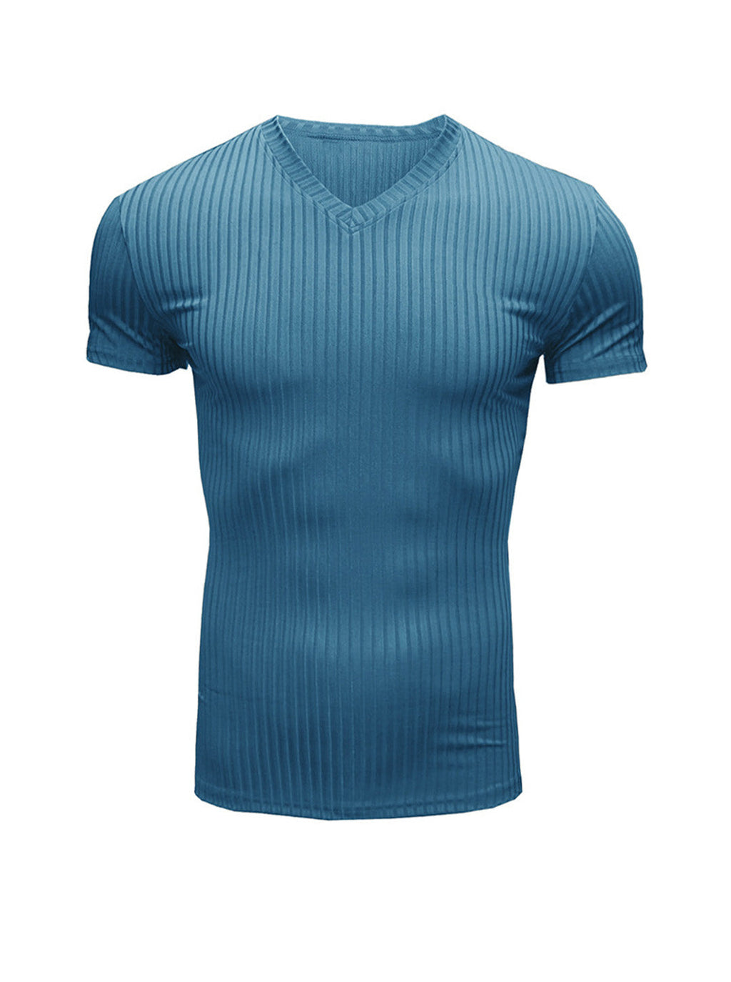 Robert Ribbed Fabric V-neck T-shirt