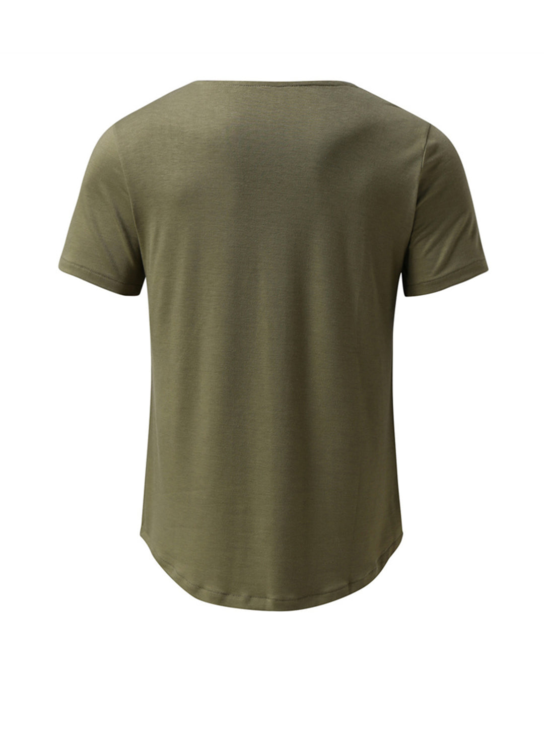 Earl Solid Color V Neck Casual Short Sleeve Shirt