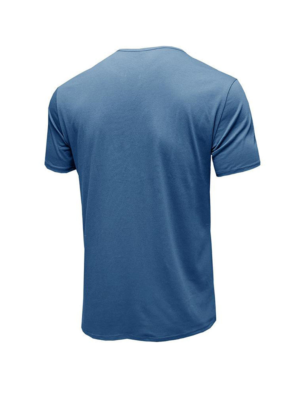 Moore Solid Color Henry Short-sleeved T-shirt