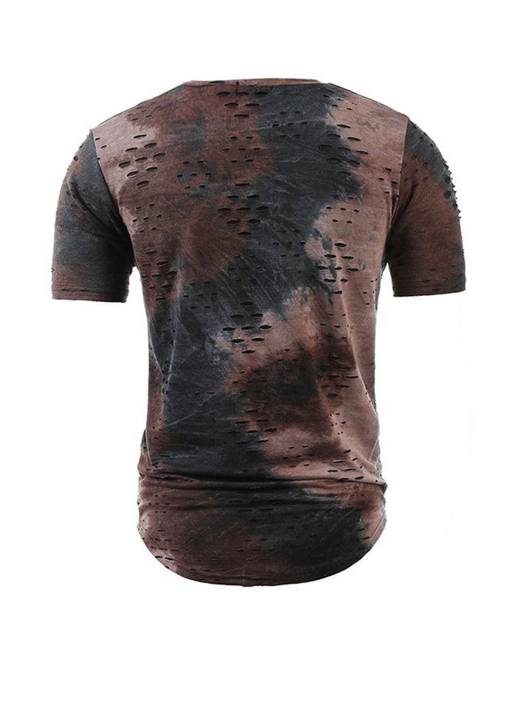 Tie-dye Ripped Short-sleeve T-shirt