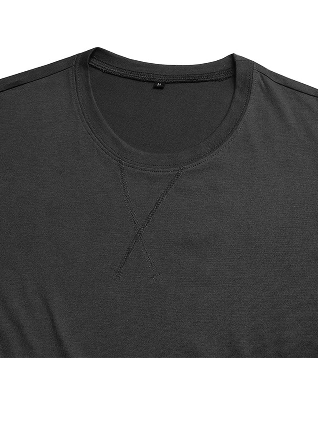 Justin Solid Color Crew Neck Casual T-shirt