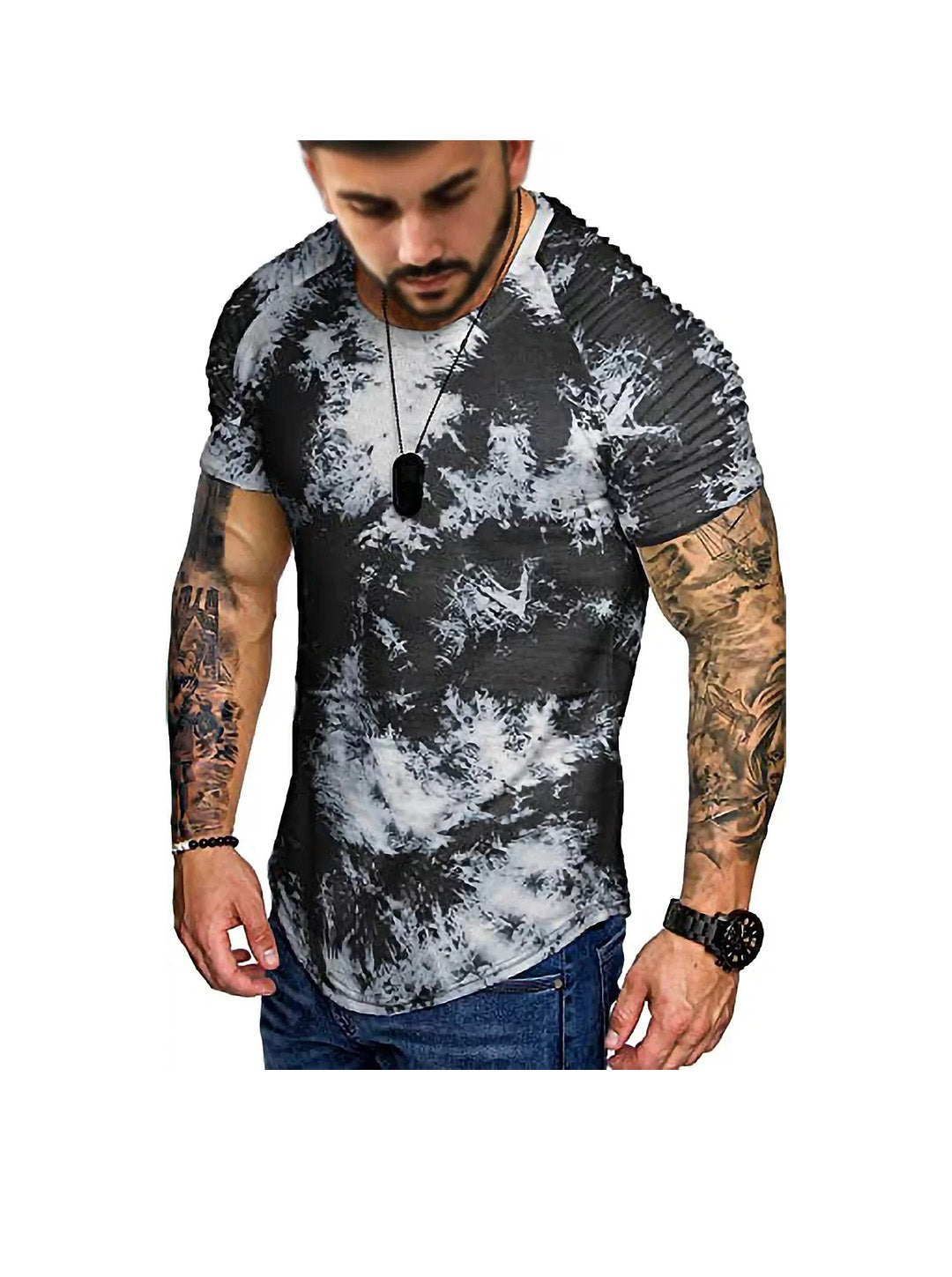 Terry Raglan Sleeves Tie Dye T-shirt