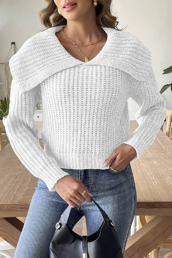 New Fashion Trend Design Lapel Sweater
