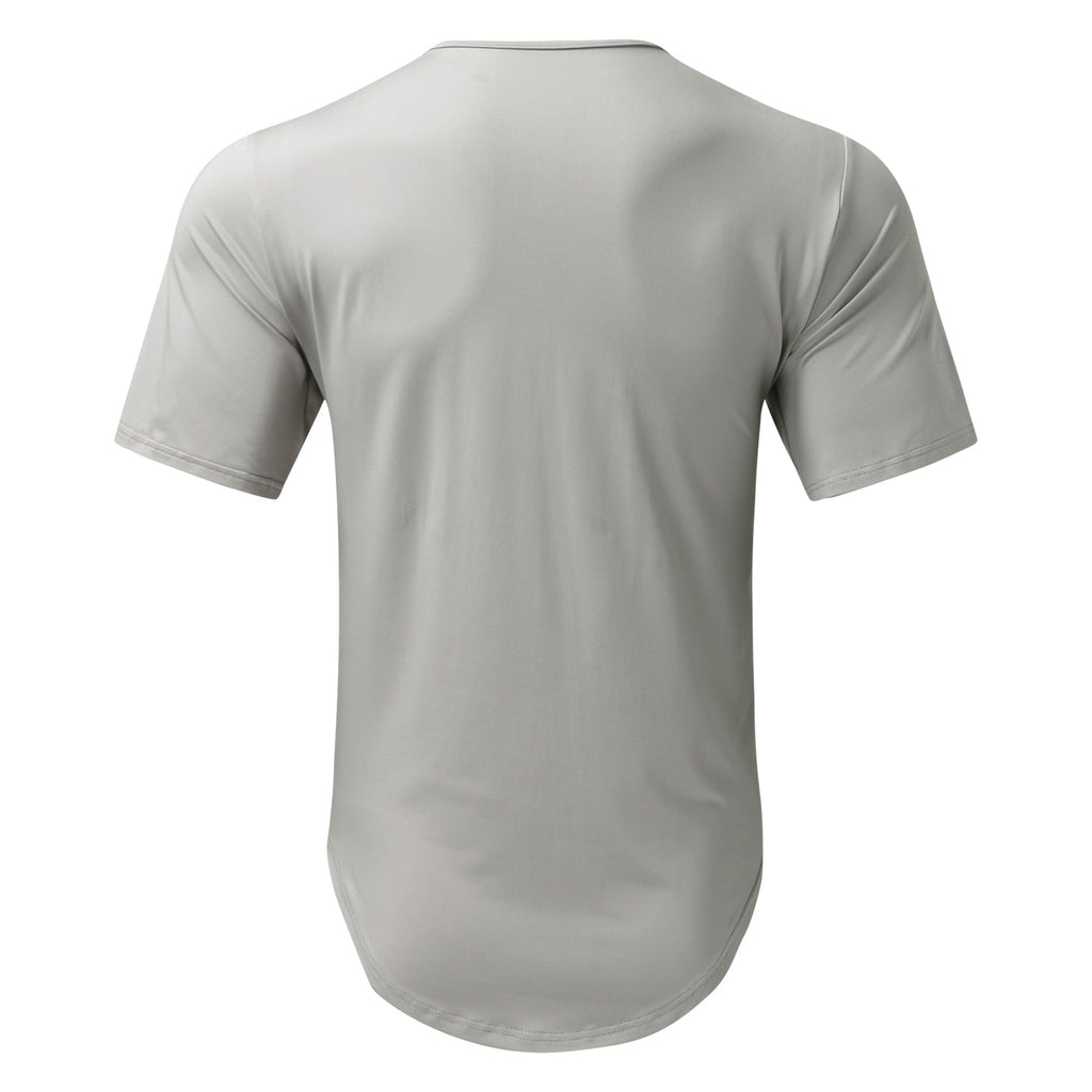 Patrick Zip Cardigan Round Neck Short Sleeve T-Shirt