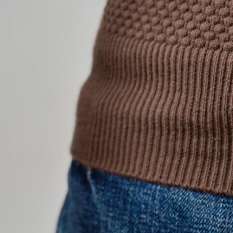 Men's Solid Textured Rib Knit Short Sleeve Polo T-Shirt